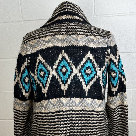 Pink Republic Women's Aztec Southwest Open Front Cardigan Sweater - Picture 5 of 7